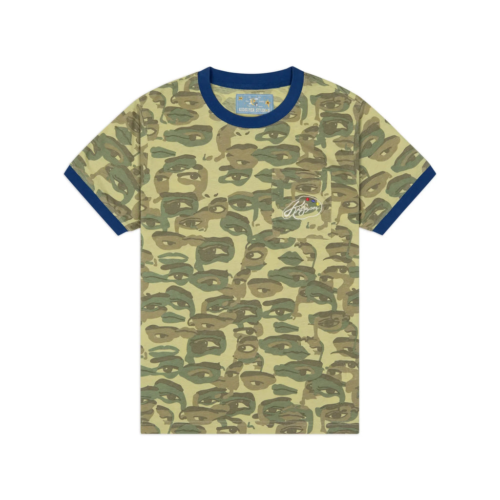Kidsuper Face Camo Short Sleeve Shirt