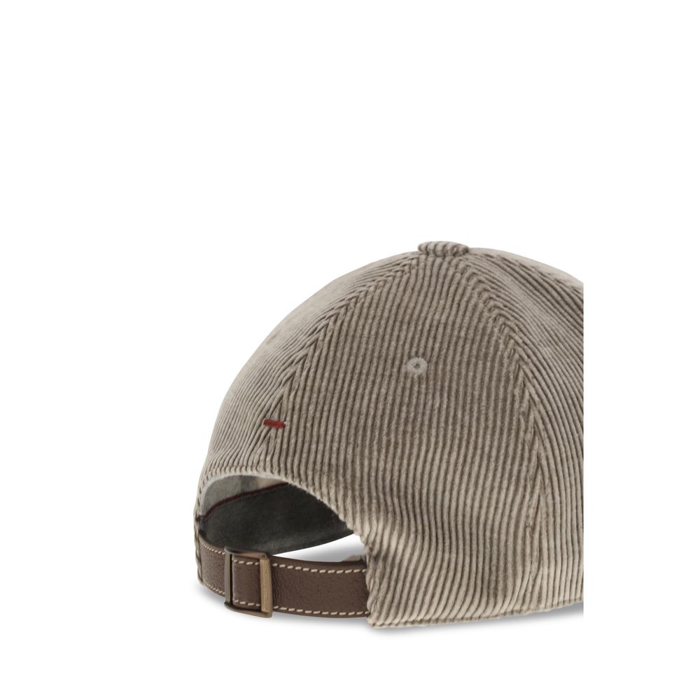 Brunello Cucinelli Beige Cotton Baseball Cap
