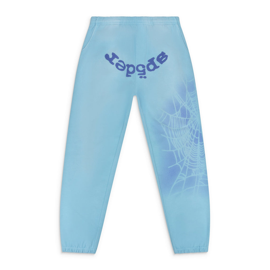 Light Blue Og Web V2 Spray Sweatpants