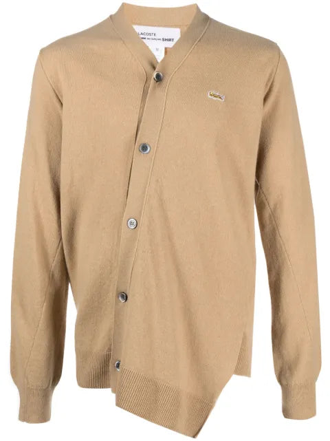 Comme Des Garçons Shirt X Lacoste asymmetric wool cardigan