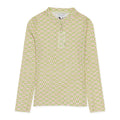 CHECKERED LOGO MESH LONG SLEEVE PINK/GREEN TOP