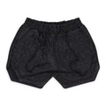 BLACK CRINKLED TAILORED SHORTS