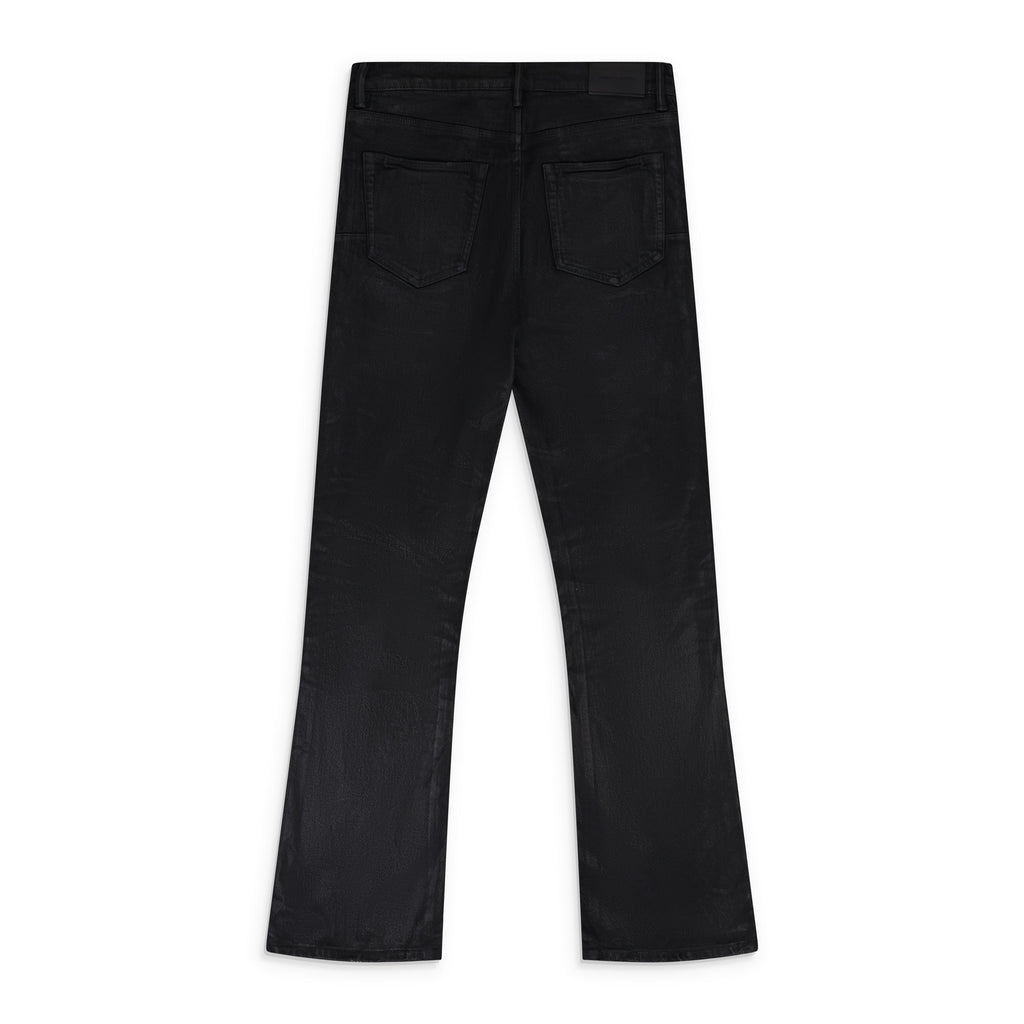 Black Coated Flare Jeans