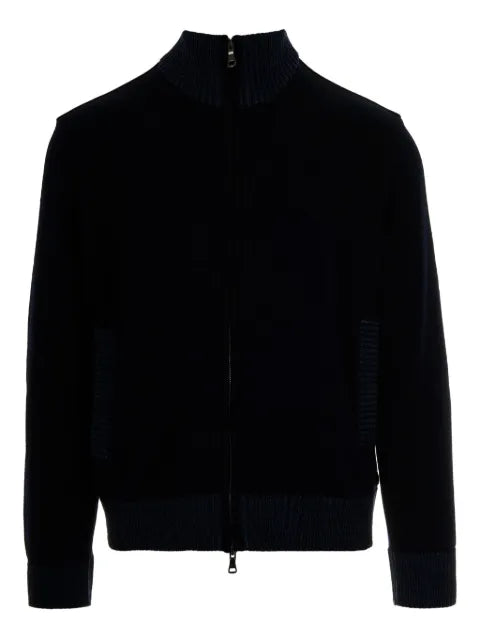 Paul & Shark zipped ribbed-hem cardigan