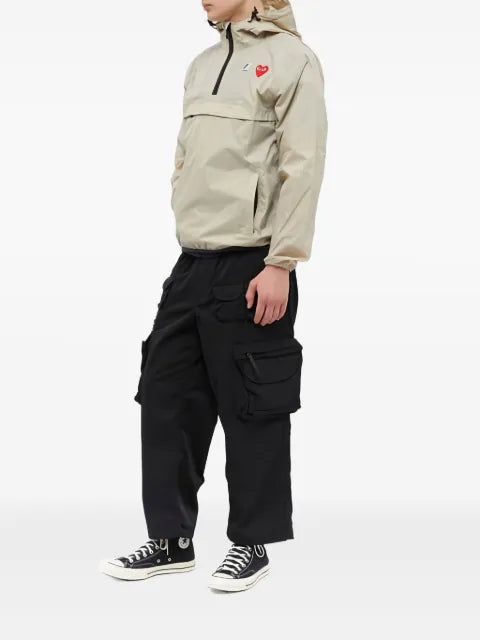 Comme Des Garçons Play x K-Way logo-patch half-zip jacket