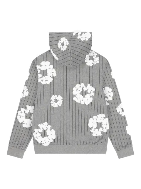 Denim Tears pinstripe wreath zip hoodie