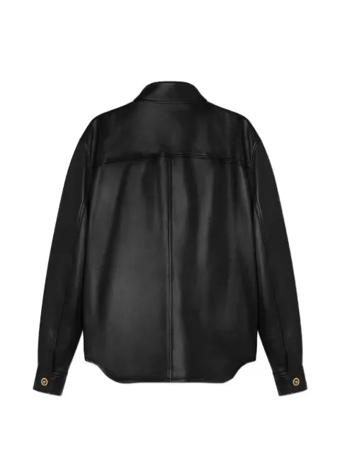 Versace leather shirt jacket