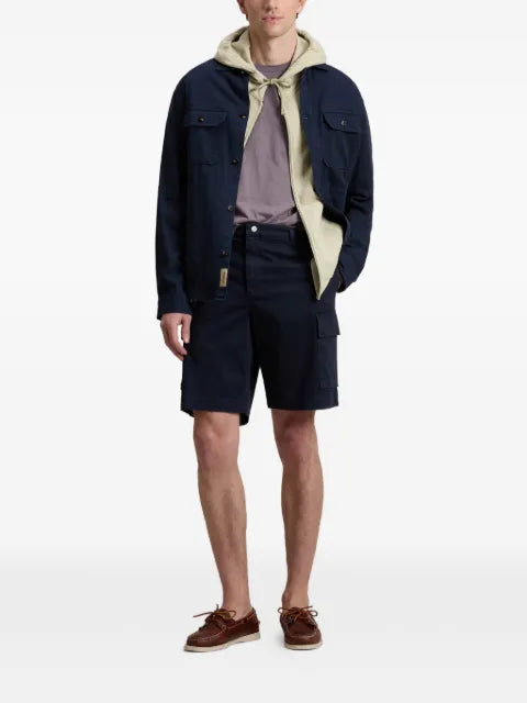 Woolrich button-down pockets-details cotton shirt jacket