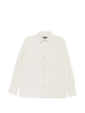 Karl Lagerfeld corduroy-effect flap-pocket overshirt