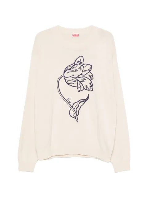 Kenzo floral-embroidered sweater