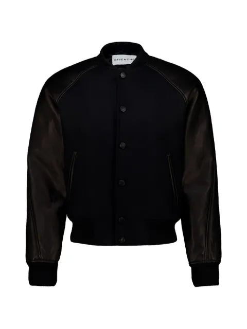 Givenchy mix material blouson with paris embroidery
