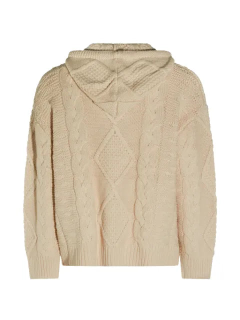 FOUND cable-knit hoodie