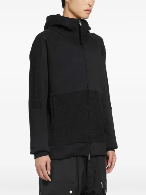 Thom Krom zip-up panelled hoodie