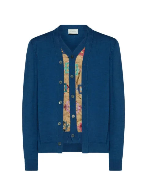 Pierre-Louis Mascia Tricot tapestry-inset wool cardigan