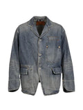 DAIRIKU stitched draping denim jacket