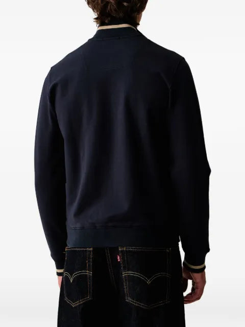 Aeronautica Militare embroidered zip-up sweater