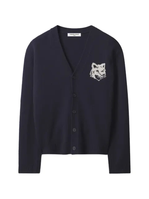 Maison Kitsuné V-neck wool cardigan