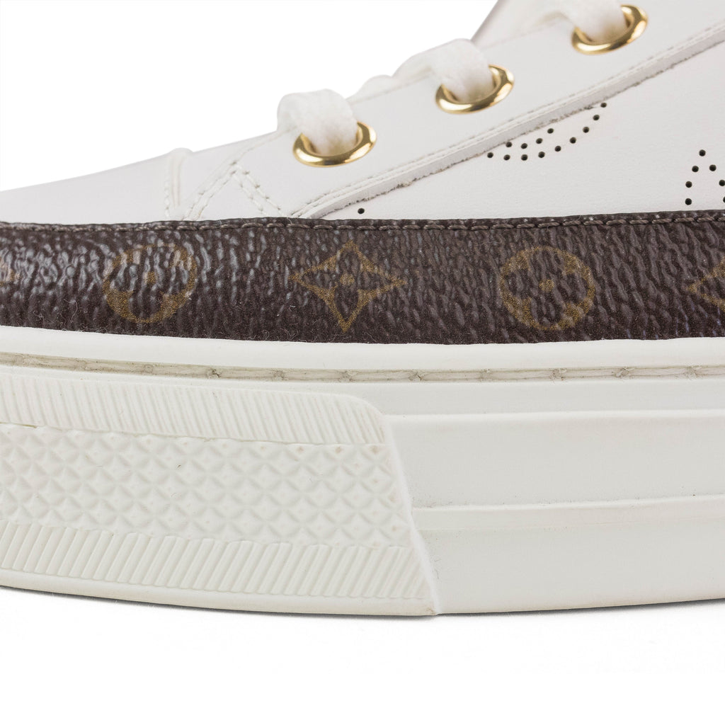 White Monogram Stellar High-Top Sneakers