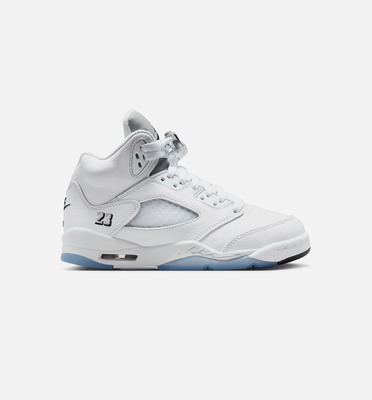Air Jordan 5 Retro OG White Metallic | Grade School Lifestyle Shoe | White/Black/Metallic Silver