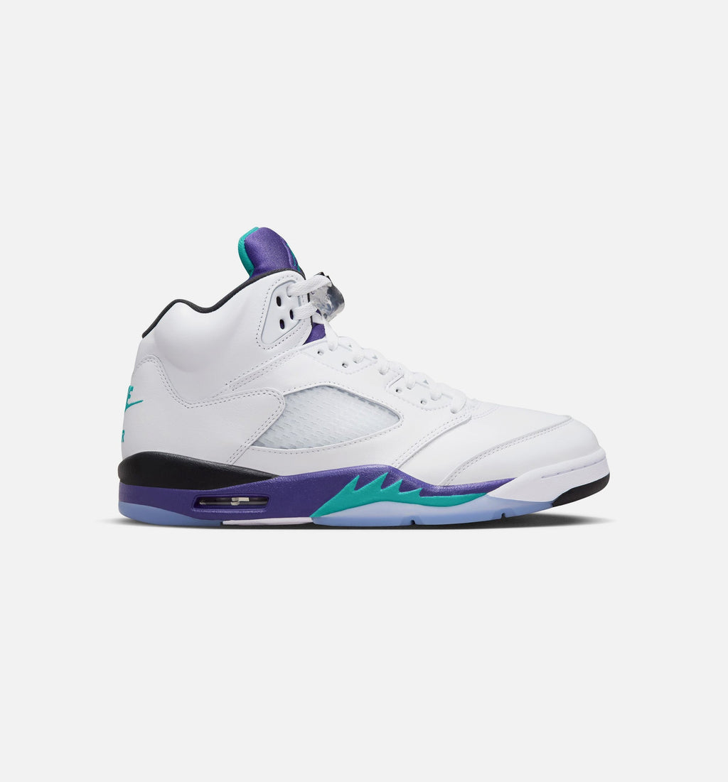 Air Jordan 5 Retro Grape Men's Shoe - White/New Emerald/Grape Ice/Black