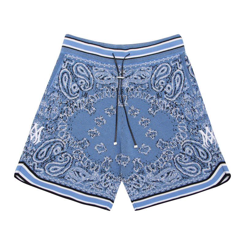 Amiri Paisley Jacquard Knit Casual Shorts