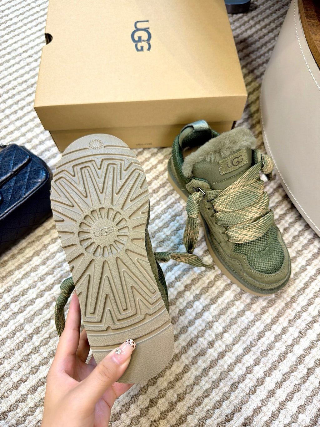 UGG Sage Mel Suede Mesh Low-Top Shoes