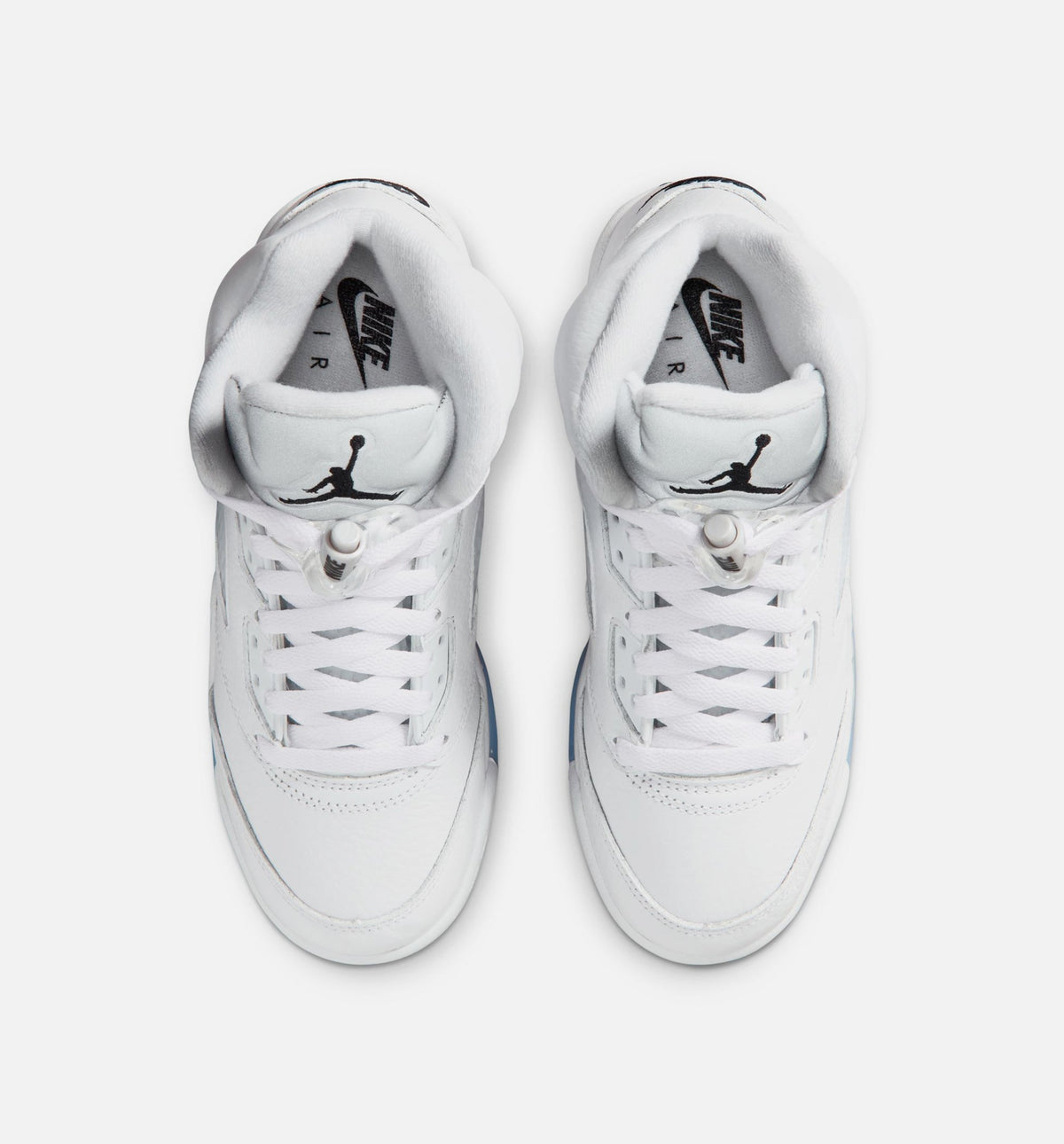 Air Jordan 5 Retro OG White Metallic Big Kids' Lifestyle Shoes - White/Black/Metallic Silver