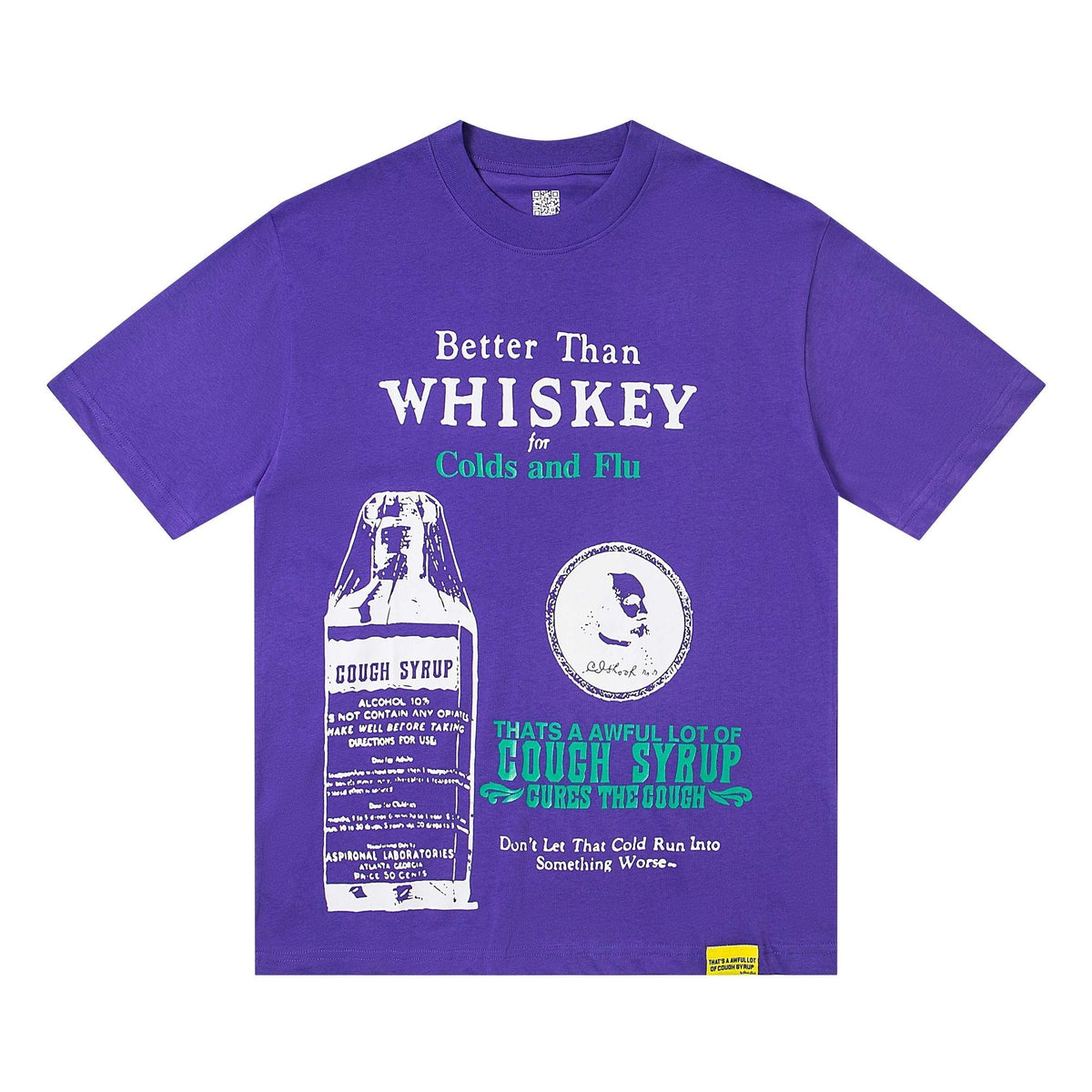 THAT'S A AWFUL LOT OF COUGH SYRUP Purple Front & Back Graphic T-Shirt