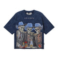 BKYS Revival Rock Skeleton Graphic Short-Sleeve T-Shirt