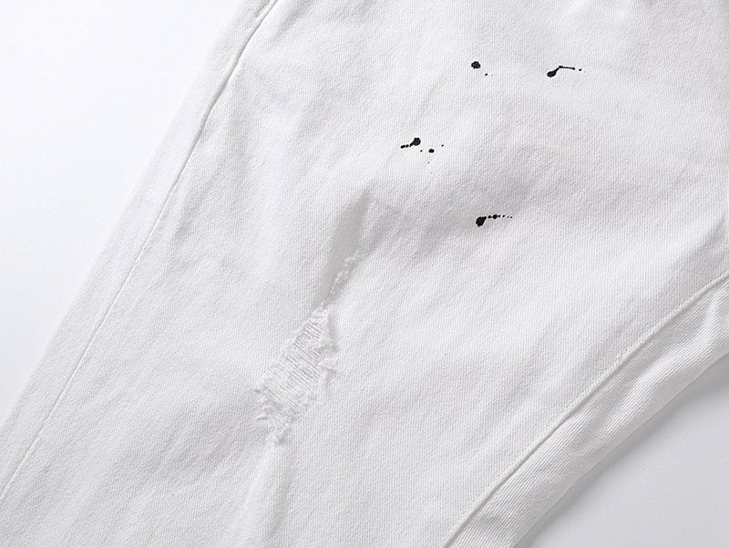 Purple Brand Paint-Splatter Jeans