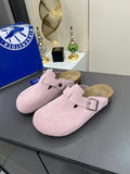 Birkenstock Light Pink Buckle Clogs