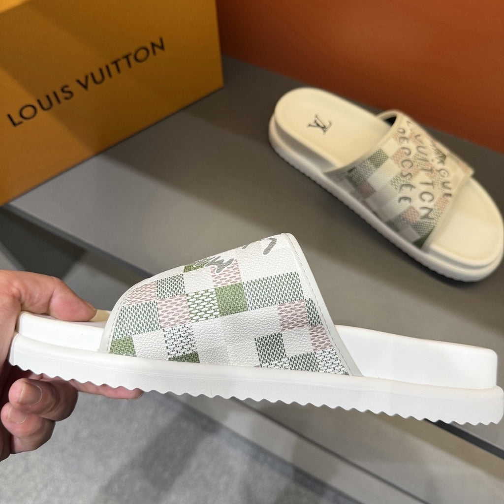 Louis Vuitton Patterned Strap Slides