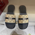 Gucci Patterned Strap Slide Sandals - Open Toe