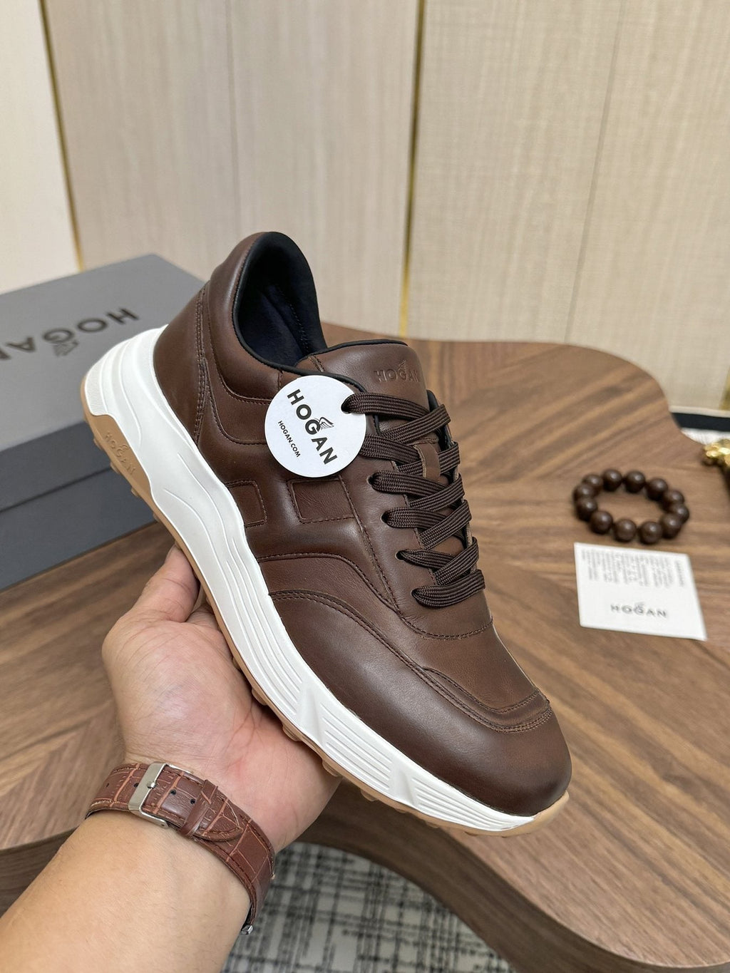 Hogan H-Stripes Platform Sneakers - Smooth Leather Upper