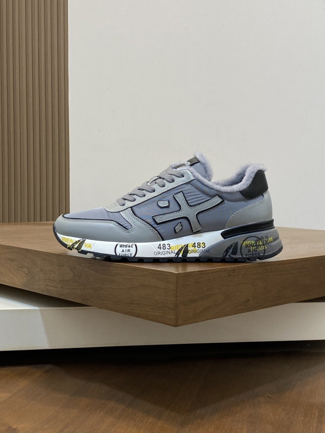 Premiata Graphic Side Lace-Up Sneakers