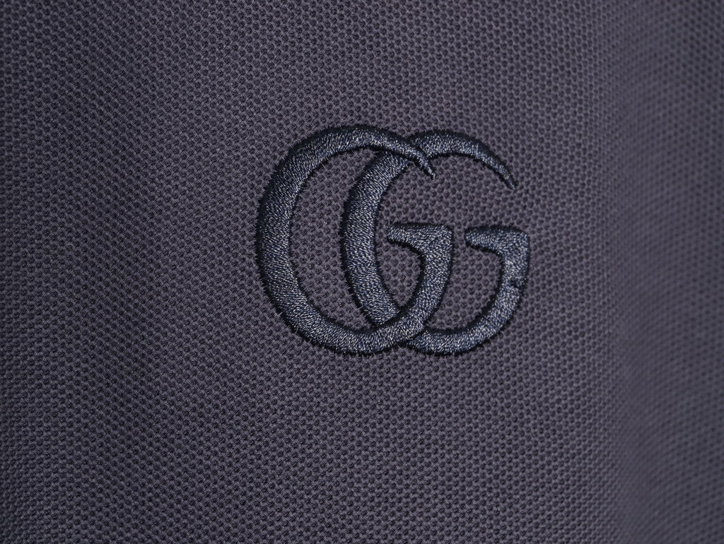 Gucci GG Embroidered Short-Sleeve Polo Shirt - Navy